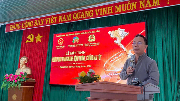 KHÍ THẾ SÔI NỔI HƯỞNG ỨNG THÁNG HÀNH ĐỘNG PHÒNG, CHỐNG MA TÚY NĂM 2026 TẠI XÃ NGỌC LINH
